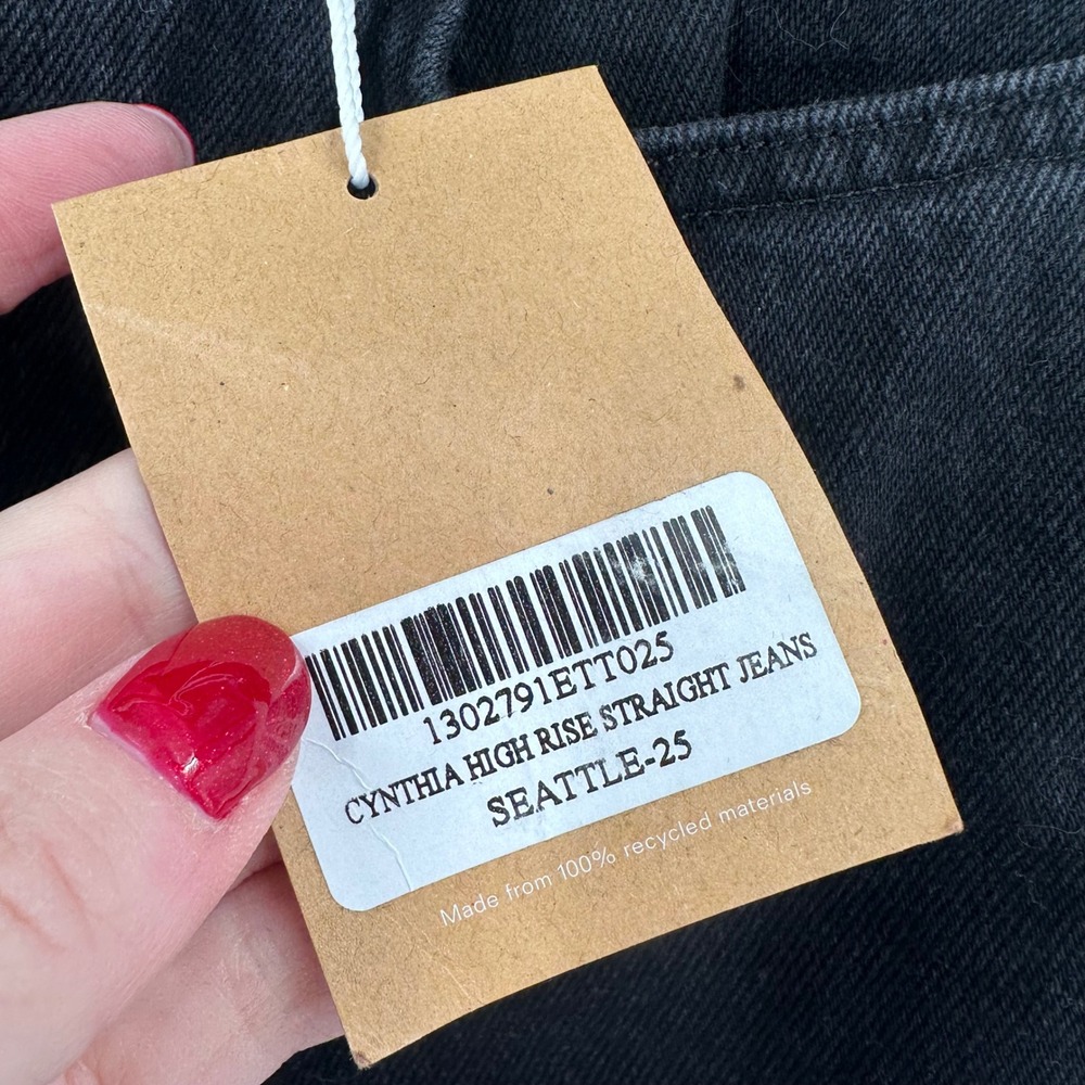 Reformation Jet Black Straight Leg Jeans - Picture 6 of 11
